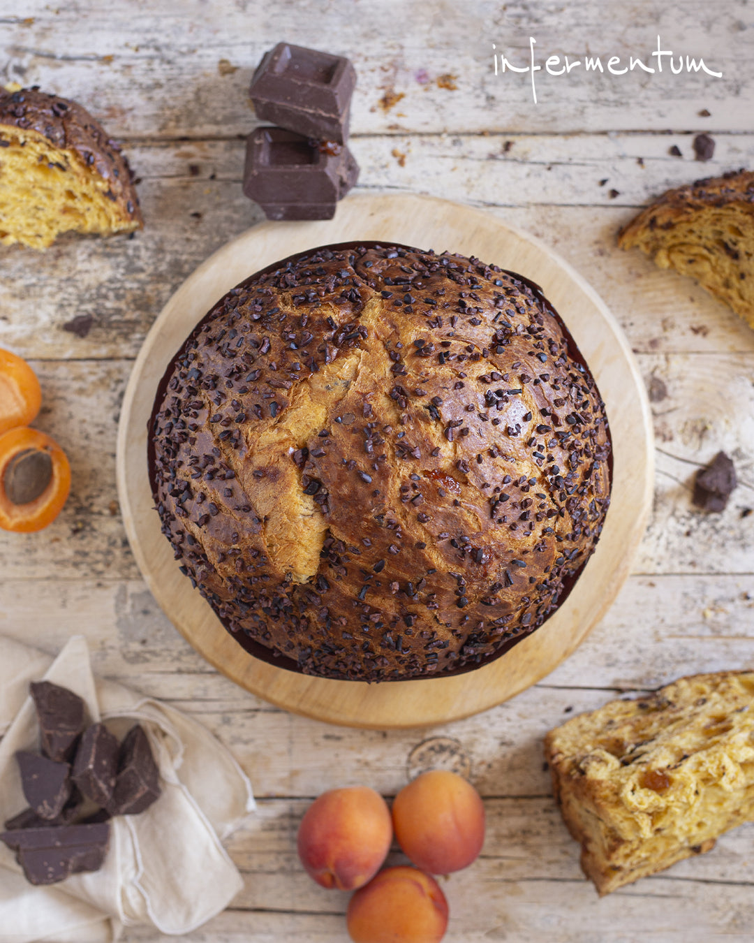 Infermentum - Apricot and Dark Chocolate Panettone