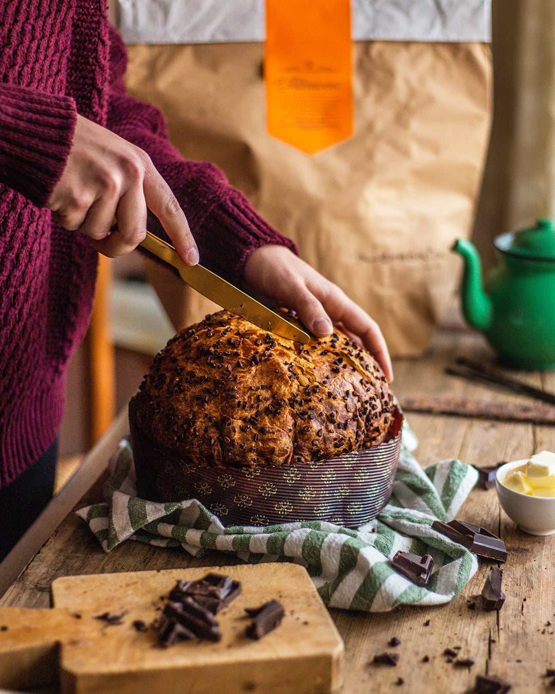 Infermentum - Apricot and Dark Chocolate Panettone